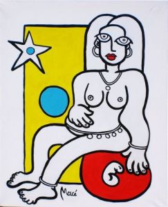 Voir le détail de cette oeuvre: Femme assise sur un ballon rouge